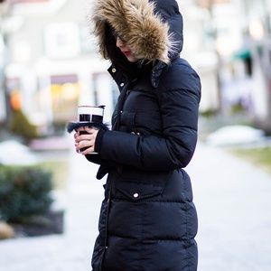 J. Crew 5-Star Sold Out Wintress Down-filled Puffer Parka w/ Faux Fur Hood XXS